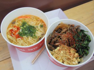 スーラータン麺とハラミ焼肉丼