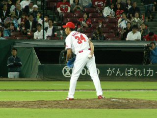 プロ初勝利の中田